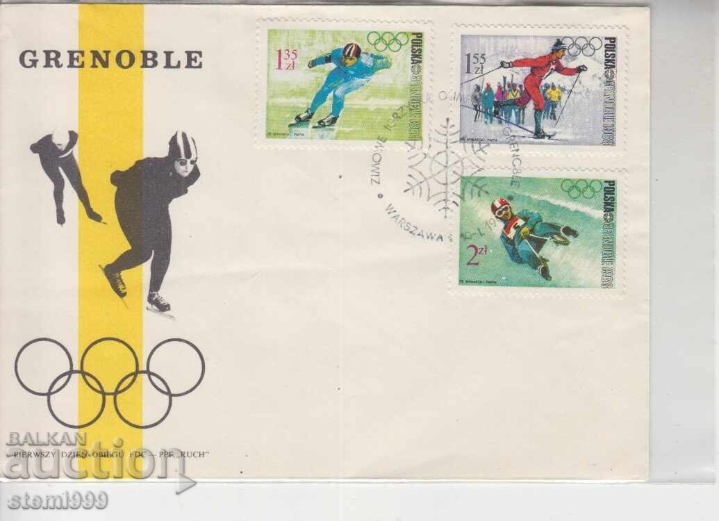 First Day Cover Winter Sports SKI