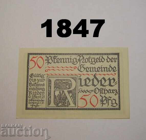 Rieder a. Ostharz 50 pfennig 1921 Γερμανία