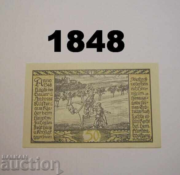 Rieder a. Ostharz 50 pfennig 1921 Germany with price 2.00 BGN | € 1.02