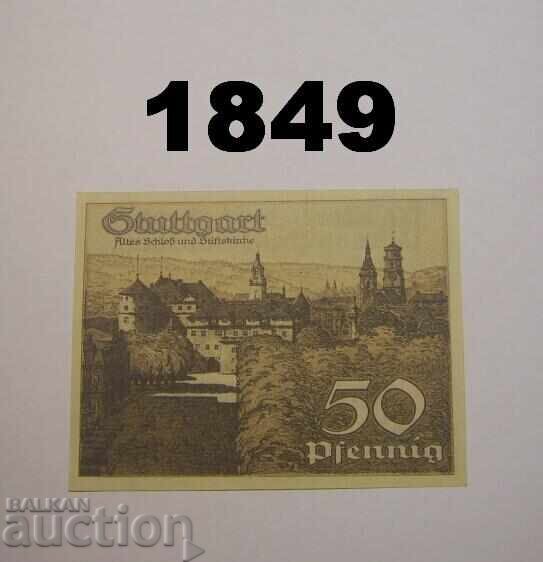 Stuttgart 50 pfennig 1921 Germania cu preț 2.00 BGN | € 1.02