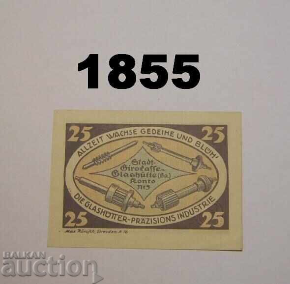 Glashutte 25 pfennig 1921 Γερμανία με τιμή 2.50 BGN | € 1.28