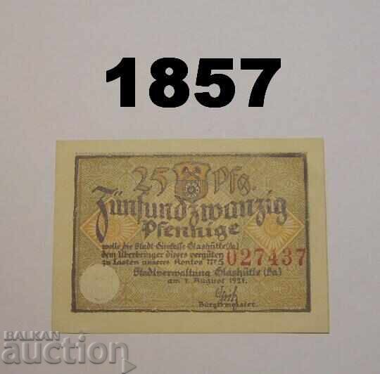 Glashutte 25 pfennig 1921 Германия Glashutte 25 pfennig 1921 Германия
