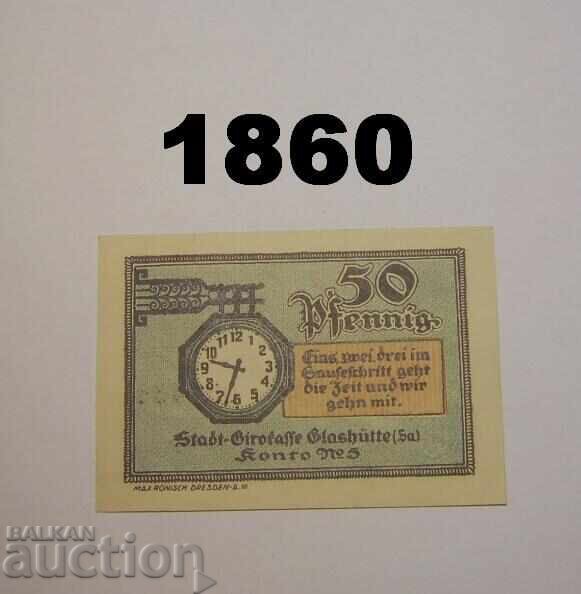 Glashutte 50 pfennig 1921 Γερμανία με τιμή 2.50 BGN | € 1.28