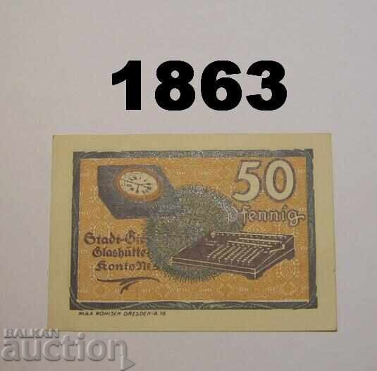 Glashutte 50 pfennig 1921 Γερμανία με τιμή 2.50 BGN | € 1.28