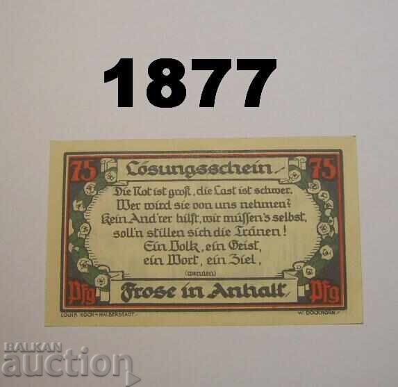 Frozen drink 75 pfennig 1922 Germany with price 2.00 BGN | € 1.02