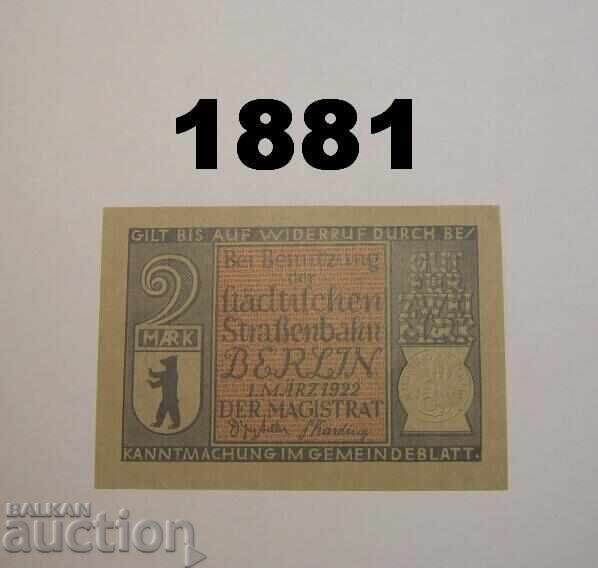 Βερολίνο 2 μάρκα 1922 Γερμανία Βερολίνο 2 μάρκα 1922 Γερμανία