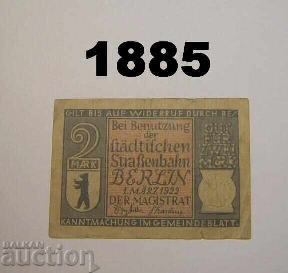Βερολίνο 2 μάρκα 1922 Γερμανία