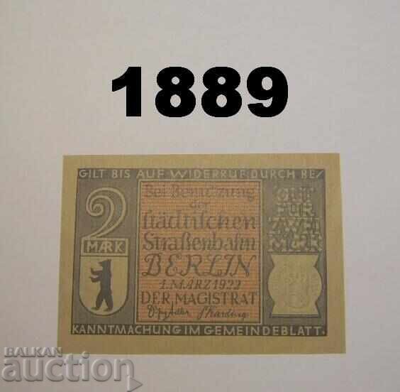 Berlin 2 mărci 1922 Germania Berlin 2 mărci 1922 Germania