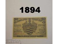 Ballenstedt Harz 50 pfennig 1921 Germany