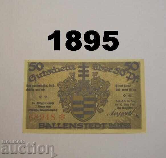 Ballenstedt Harz 50 pfennig 1921 Германия