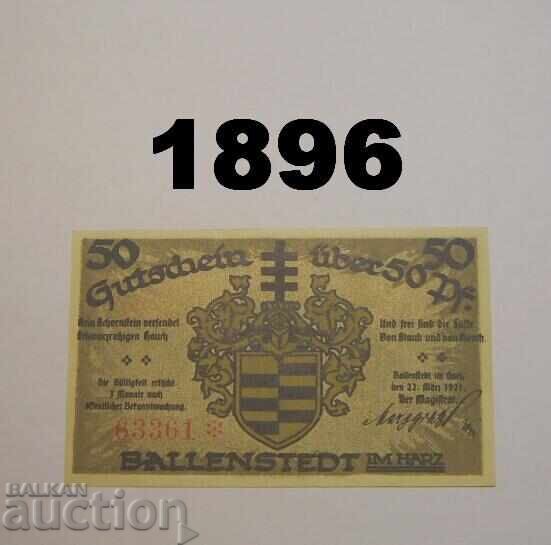 Ballenstedt Harz 50 pfennig 1921 Γερμανία
