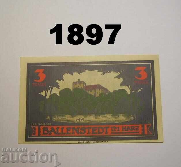 Ballenstedt Harz 3 mark 1921 Германия с цена 10.00 лв. | € 5.11