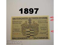 Ballenstedt Harz 3 mark 1921 Германия