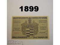 Ballenstedt Harz 3 mark 1921 Германия