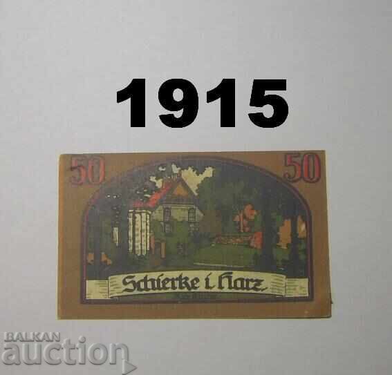 Σημειώσεις Schierke Harz 50 pfennig 1921 Γερμανία με τιμή 1.00 BGN | € 0.51