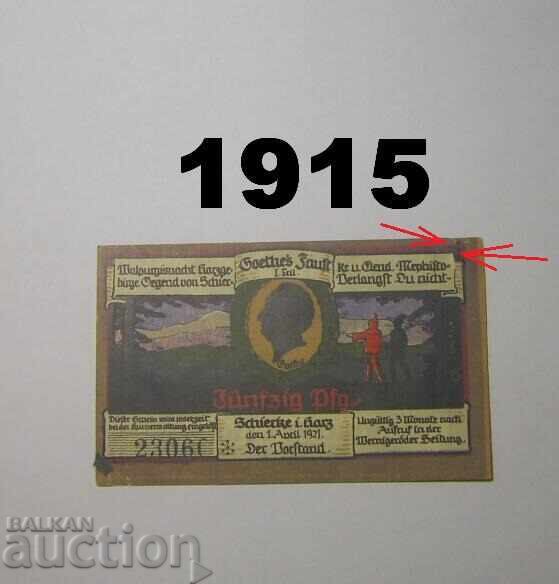 Σημειώσεις Schierke Harz 50 pfennig 1921 Γερμανία