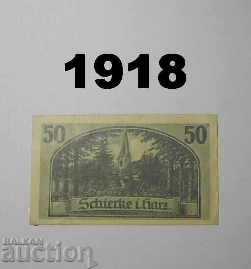 Σκιρκε Χαρτς 50 φεννίγκ 1921 Γερμανία με τιμή 1.00 BGN | € 0.51