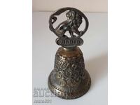 Clopot de bronz / clopoțel cu figurină de leu. URSS