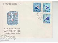 Plic poștal de primă zi Sporturi de iarnă SCHI