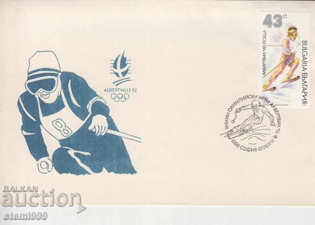 First Day Cover Winter Sports SKI
