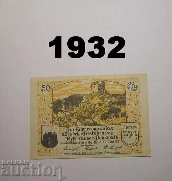 Frankenhausen 50 pfennig 1921 Германия