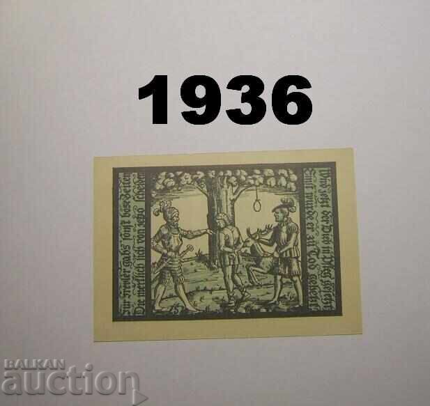 Σάλκαου 50 φεννίγκ 1921 Γερμανία με τιμή 2.50 BGN | € 1.28