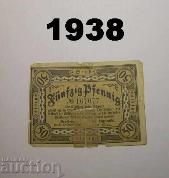 Bensheim 50 pfennig 1920 Germania Bensheim 50 pfennig 1920 Germania