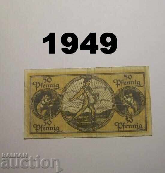 Erbach i. Odw. 50 pfennig 1918 Germania cu preț 1.00 BGN | € 0.51