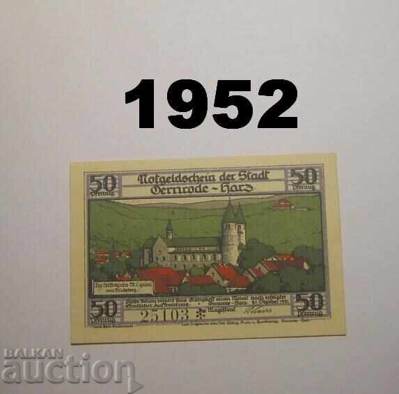 Gernrode Harz 50 pfennig 1921 Germany