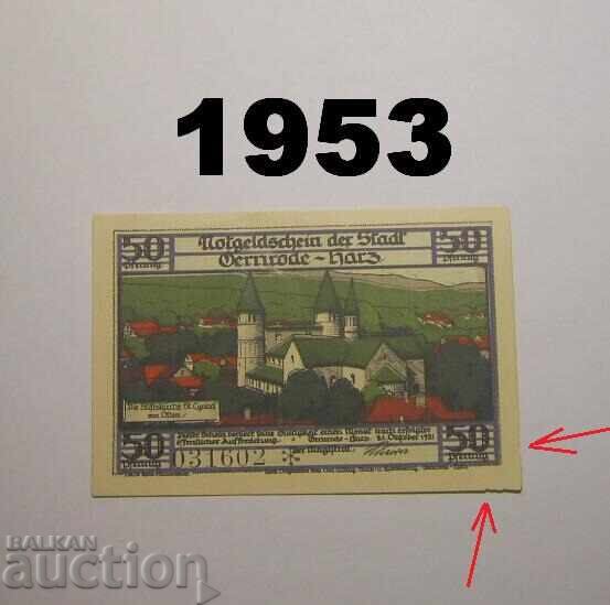 Γκέρνρόντε Χαρτς 50 φέννιγκ 1921 Γερμανία