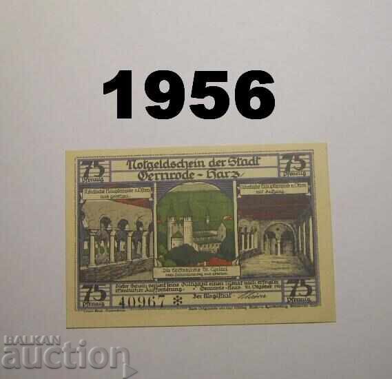 Gernrode Harz 75 pfennig 1921 Germania Gernrode Harz 75 pfennig 1921 Germania