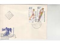 Plic poștal de primă zi Sporturi de iarnă SCHI