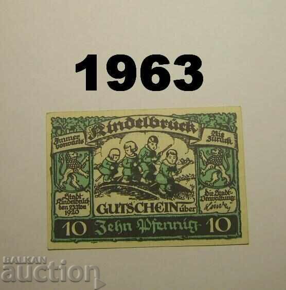 Kindelbrück 10 φενίγκ 1920 Γερμανία