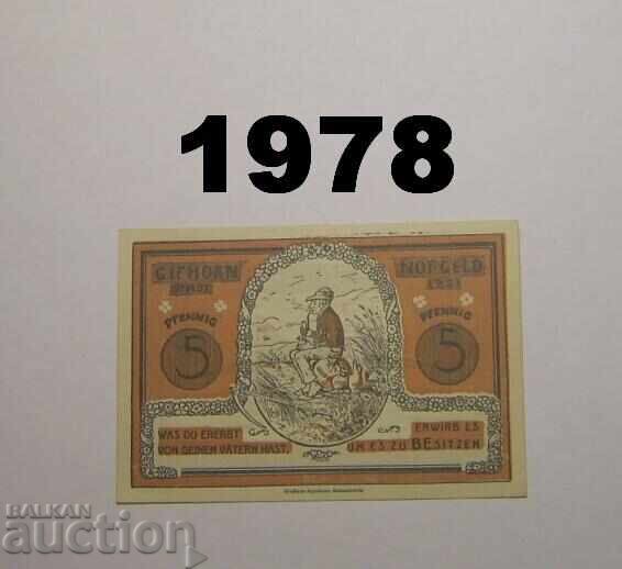 Γκίφχορν 5 πεννίγια 1921 Γερμανία