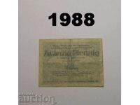 Вроцлав Breslau 20 pfennig 1920 Германия