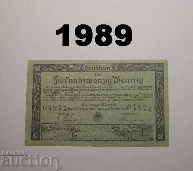 Lebus în Seelow 25 pfennig 1920 Germania