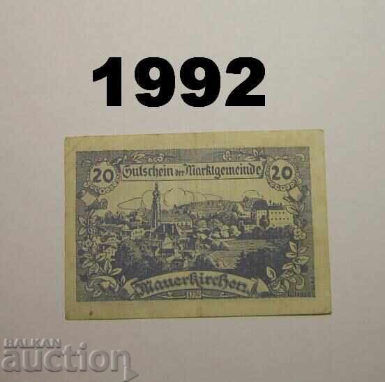 Mauerkirchen 20 λεπτά 1920 Αυστρία