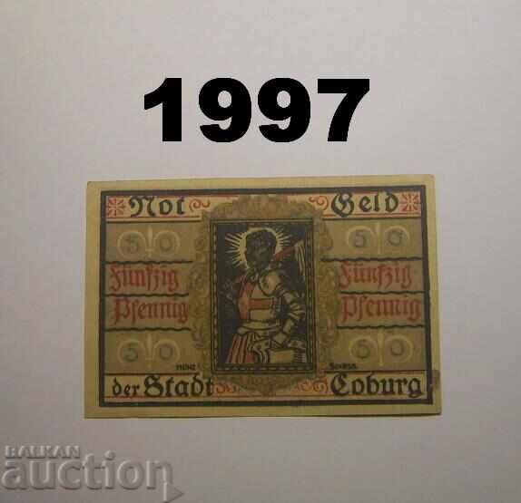 Coburg 50 pfennig 1919 Germania cu preț 3.00 BGN | € 1.53