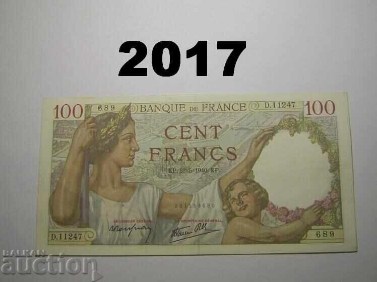 France 100 Francs 1940 France 100 Francs 1940