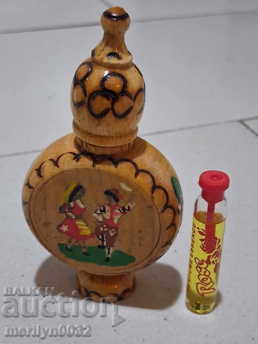 Bottle of perfume rose oil vial musk bottle