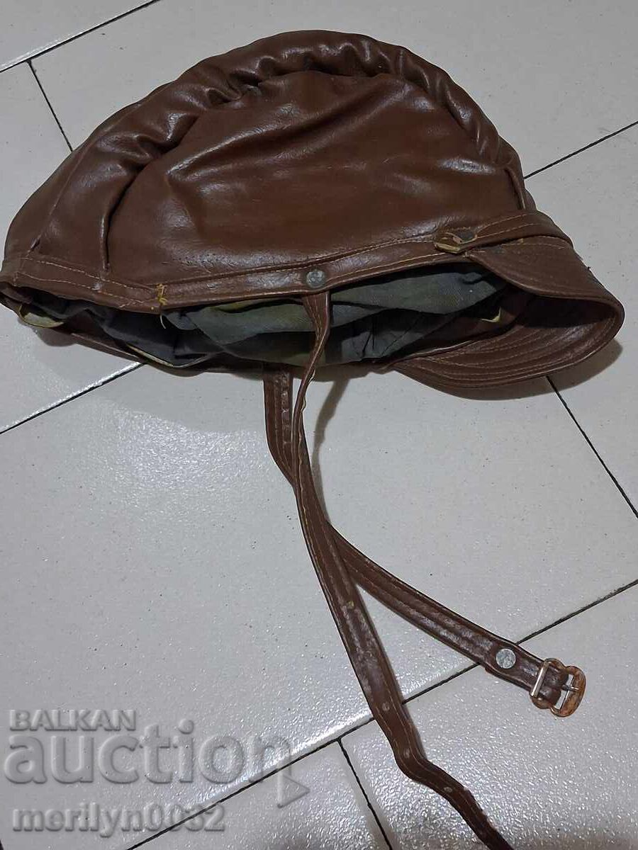 Casca de piele pentru motocicletă anii '50 / '60 motociclist rocker - 6