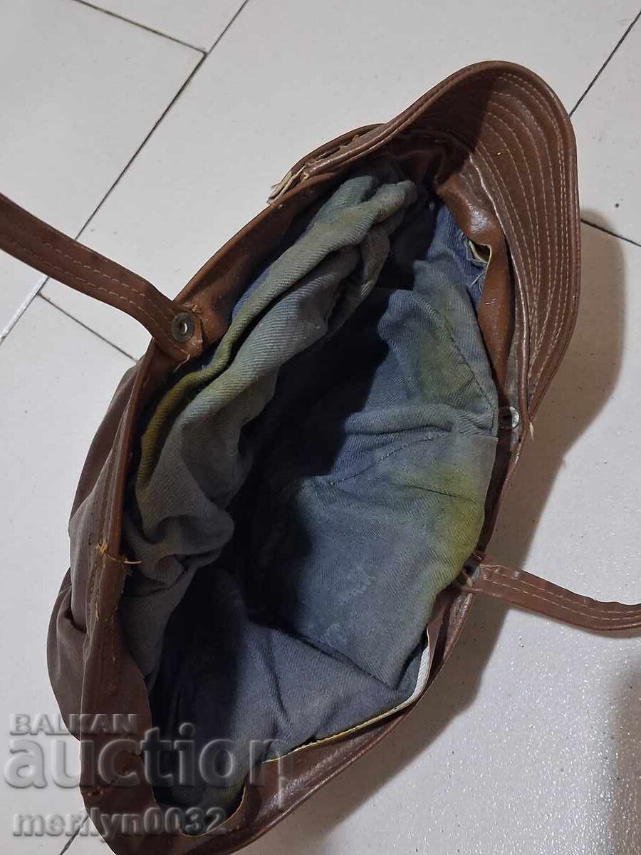 Casca de piele pentru motocicletă anii '50 / '60 motociclist rocker - 7