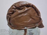 Casca de piele pentru motocicletă anii '50 / '60 motociclist rocker
