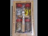 Cruce tămâie apă sfințită Ierusalim pelerinaj Sfântul Mormânt