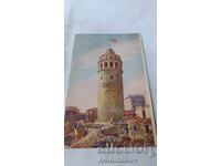 Cartolină poștală Constantinopol Turnul Galata