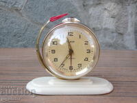 Russian Soviet Clock Alarm Sława Globe and Rocket