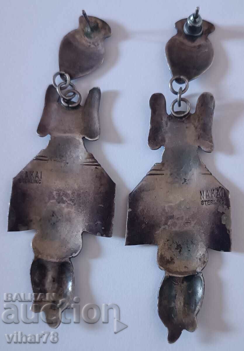 Cercei de argint NAKAI vintage - 6