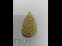 OLD MEDALLION, HANDMADE FROM IVORY