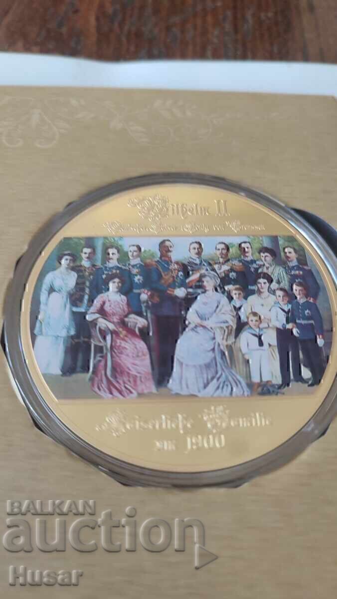 4 buc plăci aurite certificate Kaiser Wilhelm II - 6