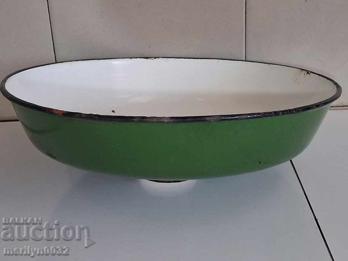 Двустранно емайлиран рефлектор лампа емайл 60-70-те години с цена 49.00 лв. | € 25.05